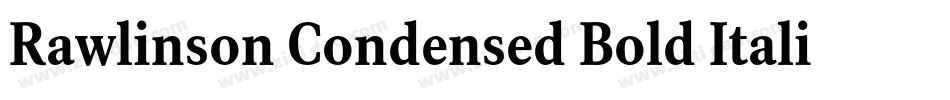 Rawlinson Condensed Bold Italic字体转换